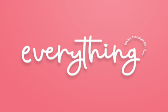 Everything Script: A Modern Handwritten Font for Instant Charm