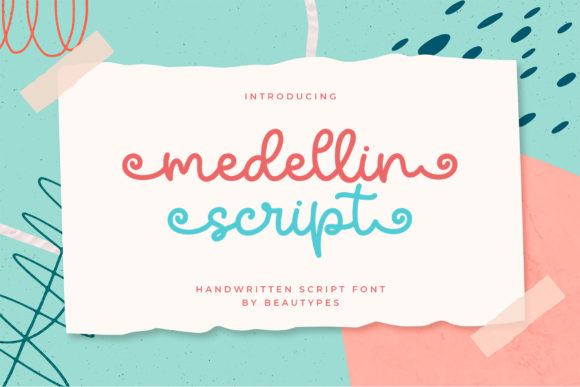 Medellin Script: A Smooth Hand-Lettered Monoline Script Font
